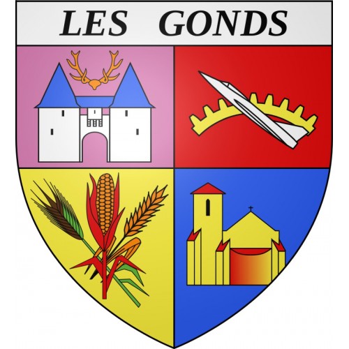 Les Gonds 17 ville sticker blason écusson autocollant adhésif