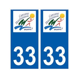 33 Carcans logo ville sticker autocollant plaque