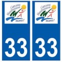 33 Carcans logo stadt sticker aufkleber platte