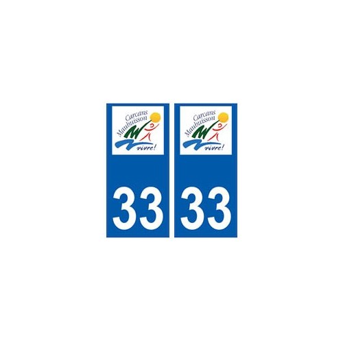33 Carcans logo ville sticker autocollant plaque