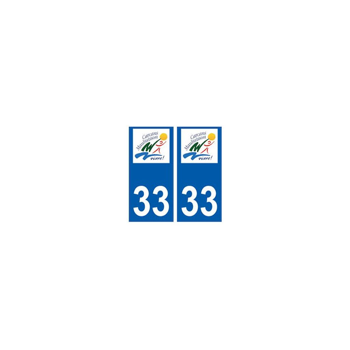 33 Carcans logo ville sticker autocollant plaque