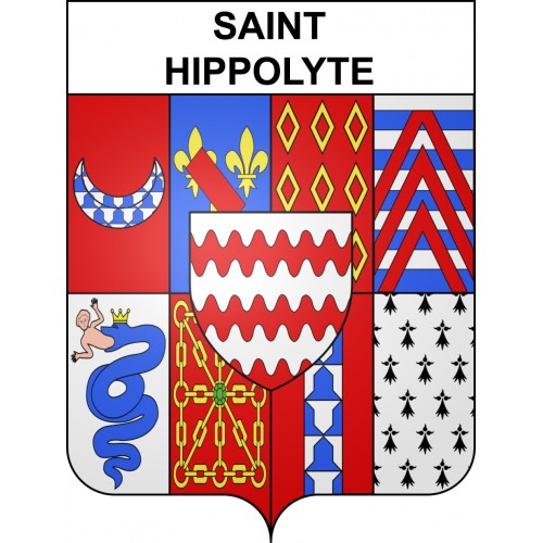 Stickers coat of arms Saint-Hippolyte adhesive sticker
