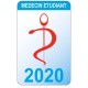 Caducée médecin étudiant logo 530 sticker autocollant