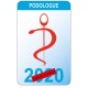 Caducée podologue logo 530 sticker autocollant