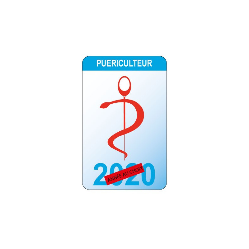 Caducée puériculteur logo 530 sticker autocollant