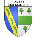Pegatinas escudo de armas de Argent-sur-Sauldre adhesivo de la etiqueta engomada