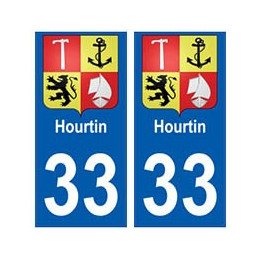 33 Hourtin blason  ville sticker autocollant plaque