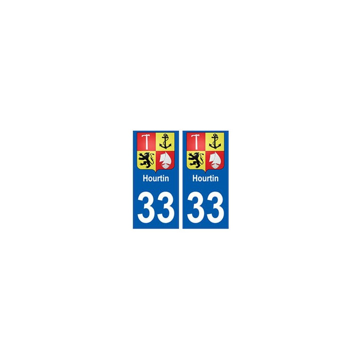33 Hourtin blason  ville sticker autocollant plaque