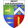 Neuvy-sur-Barangeon 18 ville sticker blason écusson autocollant adhésif