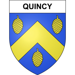 Pegatinas escudo de armas de Quincy adhesivo de la etiqueta engomada
