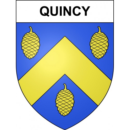 Quincy 18 ville sticker blason écusson autocollant adhésif