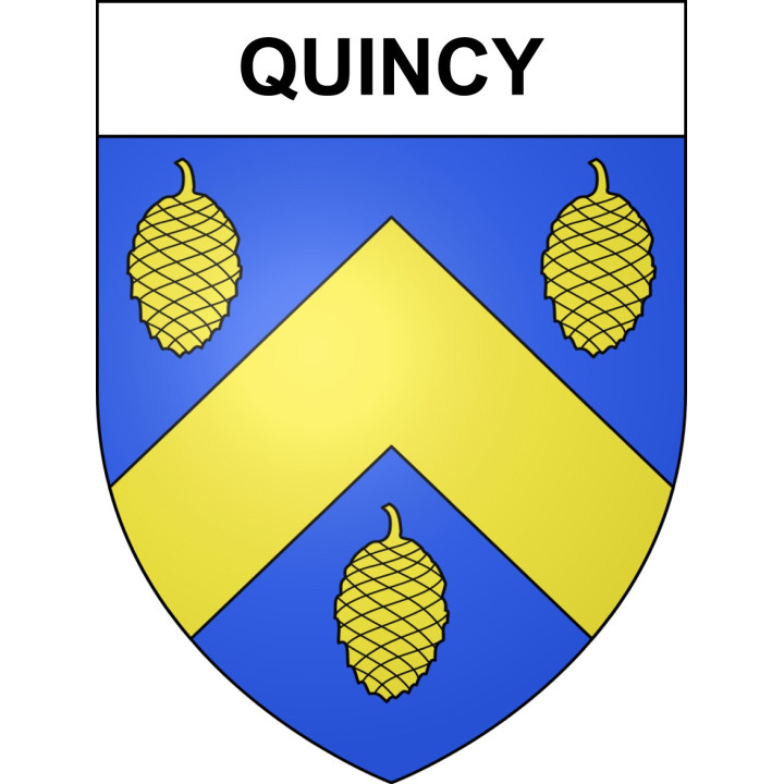 Quincy 18 ville sticker blason écusson autocollant adhésif