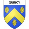 Pegatinas escudo de armas de Quincy adhesivo de la etiqueta engomada