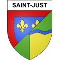 Pegatinas escudo de armas de Saint-Just adhesivo de la etiqueta engomada