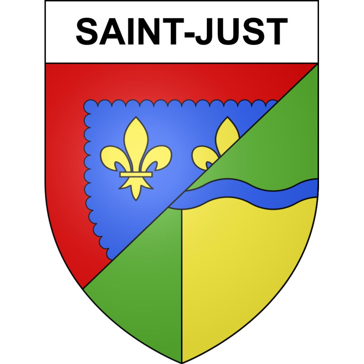 Saint-Just Sticker wappen, gelsenkirchen, augsburg, klebender aufkleber