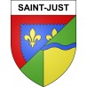 Saint-Just 18 ville sticker blason écusson autocollant adhésif
