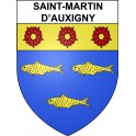 Pegatinas escudo de armas de Saint-Martin-d’Auxigny adhesivo de la etiqueta engomada