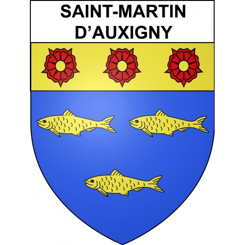 Saint-Martin-d’Auxigny 18 ville sticker blason écusson autocollant adhésif