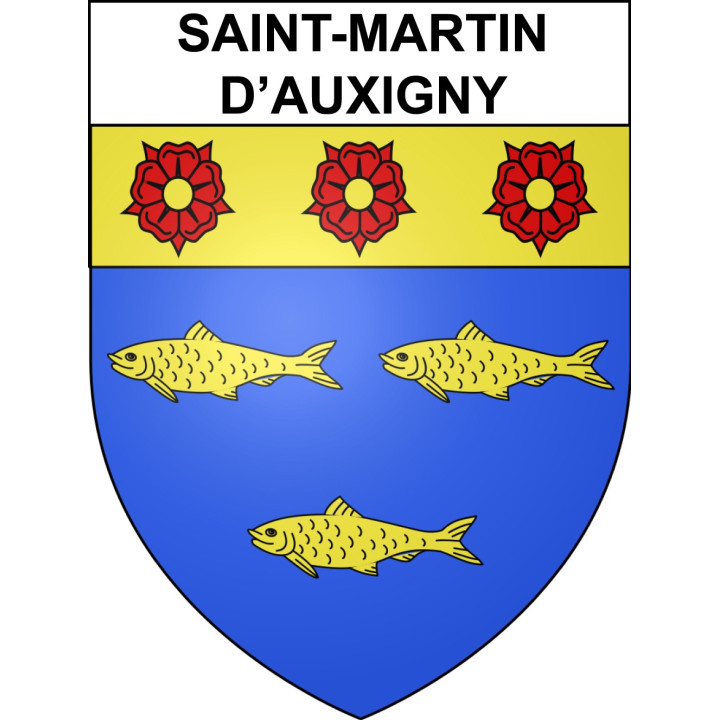 Saint-Martin-d’Auxigny 18 ville sticker blason écusson autocollant adhésif