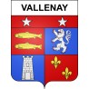 Pegatinas escudo de armas de Vallenay adhesivo de la etiqueta engomada