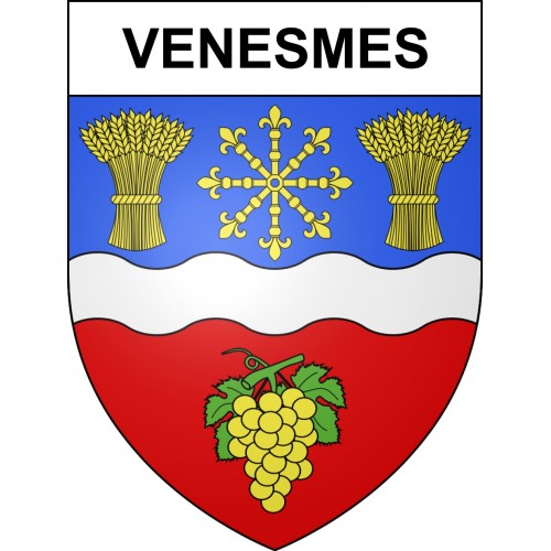 Venesmes 18 ville sticker blason écusson autocollant adhésif