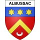Pegatinas escudo de armas de Albussac adhesivo de la etiqueta engomada