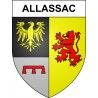 Allassac 19 ville sticker blason écusson autocollant adhésif
