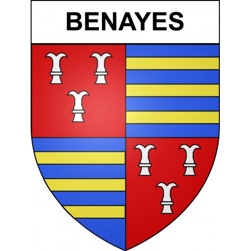 Benayes 19 ville sticker blason écusson autocollant adhésif