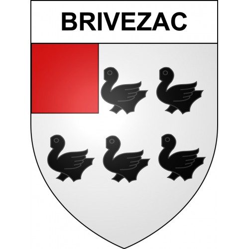 Brivezac 19 ville sticker blason écusson autocollant adhésif
