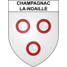 Champagnac-la-Noaille 19 ville sticker blason écusson autocollant adhésif