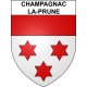 Pegatinas escudo de armas de Champagnac-la-Prune adhesivo de la etiqueta engomada