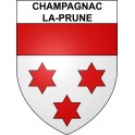Champagnac-la-Prune 19 ville sticker blason écusson autocollant adhésif