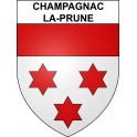 Stickers coat of arms Champagnac-la-Prune adhesive sticker