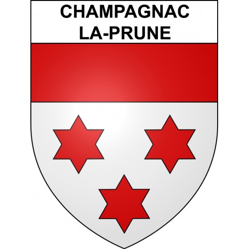 Champagnac-la-Prune 19 ville sticker blason écusson autocollant adhésif