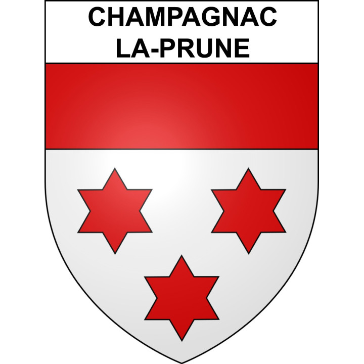 Champagnac-la-Prune Sticker wappen, gelsenkirchen, augsburg, klebender aufkleber