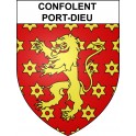 Confolent-Port-Dieu 19 ville sticker blason écusson autocollant adhésif