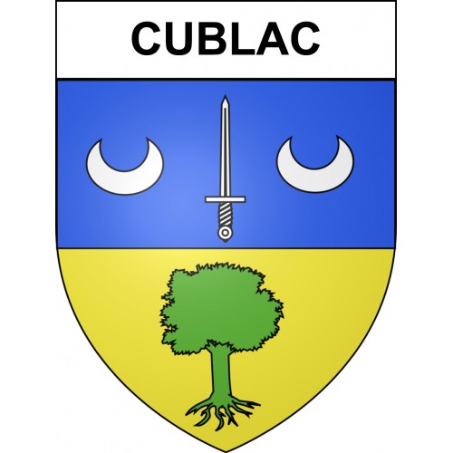 Cublac 19 ville sticker blason écusson autocollant adhésif