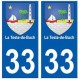 33 La Teste-de-Buch blason  ville sticker autocollant plaque