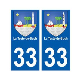 33 La Teste-de-Buch blason  ville sticker autocollant plaque