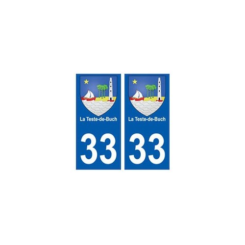 33 La Teste-de-Buch blason  ville sticker autocollant plaque