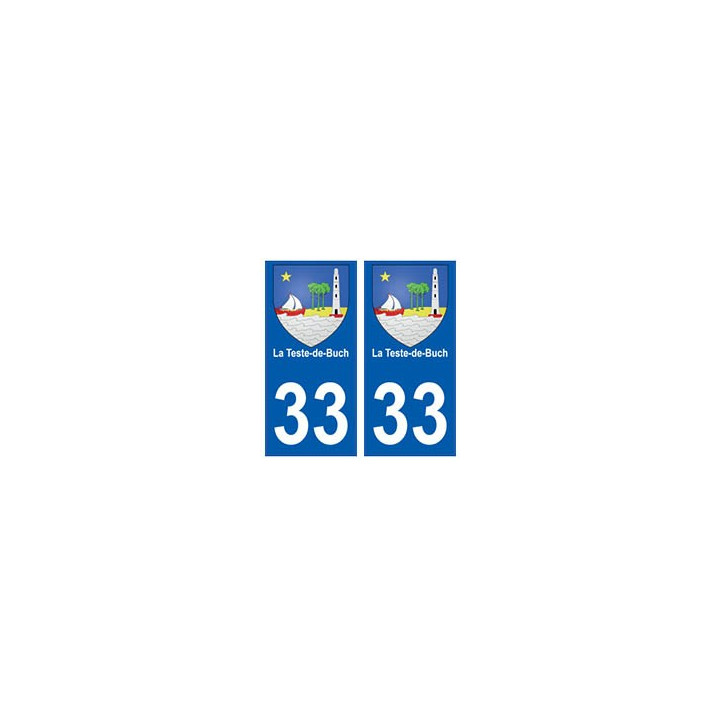 33 La Teste-de-Buch blason  ville sticker autocollant plaque