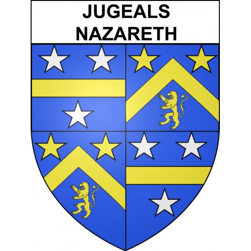 Pegatinas escudo de armas de Jugeals-Nazareth adhesivo de la etiqueta engomada