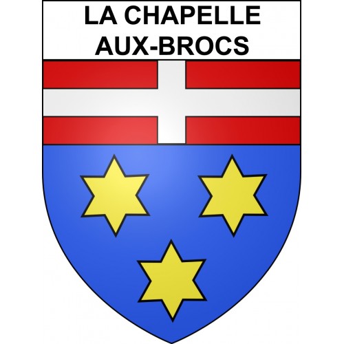 La Chapelle-aux-Brocs Sticker wappen, gelsenkirchen, augsburg, klebender aufkleber