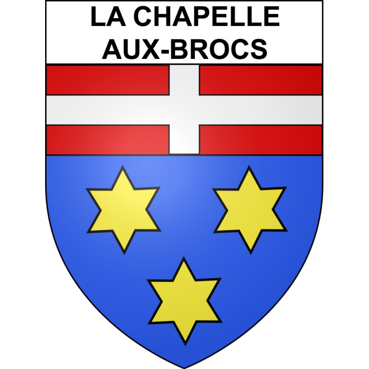 La Chapelle-aux-Brocs 19 ville sticker blason écusson autocollant adhésif