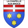 Stickers coat of arms La Chapelle-aux-Brocs adhesive sticker