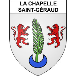 Stickers coat of arms La Chapelle-Saint-Géraud adhesive sticker