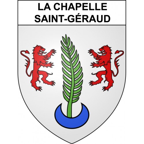Stickers coat of arms La Chapelle-Saint-Géraud adhesive sticker
