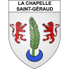 Pegatinas escudo de armas de La Chapelle-Saint-Géraud adhesivo de la etiqueta engomada