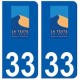 33 La Teste-de-Buch logo ville sticker autocollant plaque