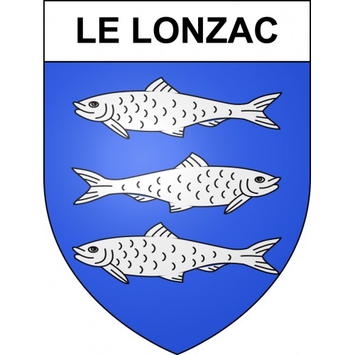 Le Lonzac 19 ville sticker blason écusson autocollant adhésif